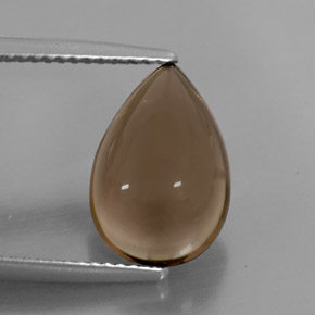 Quartz fumé marron naturelle transparent, 4,06 ct, transparent / translucide