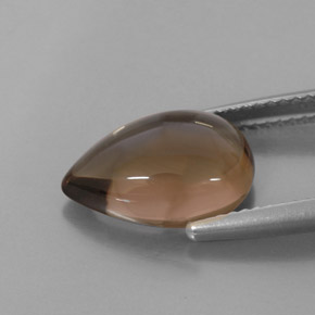 Quartz fumé marron naturelle transparent, 4,06 ct, transparent / translucide