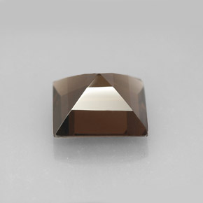 Quartz fumé marron naturelle carré, 3,96 ct, VVS-VS