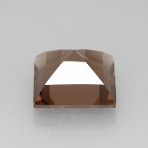 Quartz fumé marron naturelle carré, 4,06 ct, VVS-VS