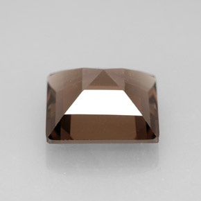 Quartz fumé marron naturelle carré, 3,83 ct, VVS-VS