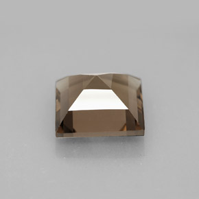 Quartz fumé marron naturelle carré, 4,16 ct, VVS-VS