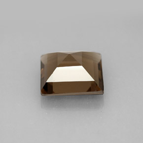 Quartz fumé marron naturelle carré, 3,93 ct, VVS-VS