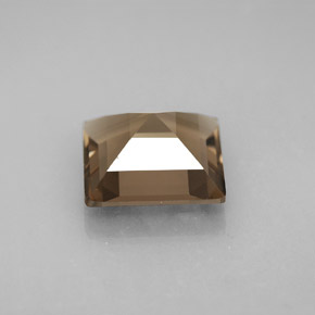 Quartz fumé marron naturelle carré, 3,61 ct, VVS-VS