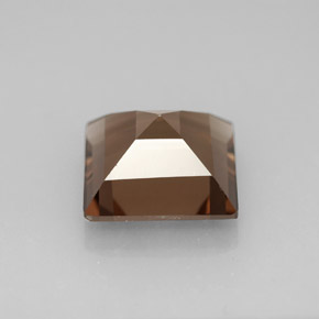 Quartz fumé marron naturelle carré, 3,86 ct, VVS-VS