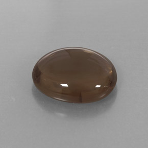 Quartz fumé marron naturelle coupe ovale, 2,98 ct, transparent