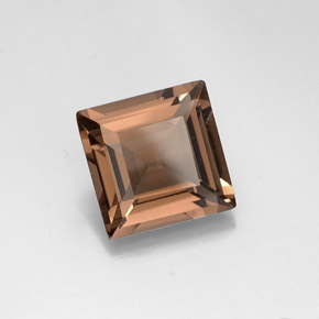 Quartz fumé marron naturelle carré, 4,04 ct, VVS-VS