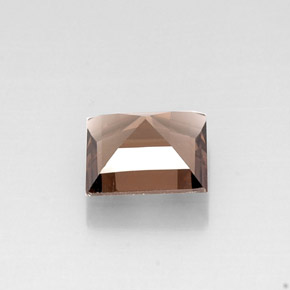 Quartz fumé marron naturelle carré, 4,04 ct, VVS-VS