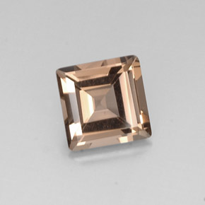 Quartz fumé marron naturelle carré, 4,05 ct, VVS-VS