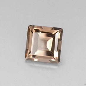 Quartz fumé marron naturelle carré, 4,05 ct, VVS-VS
