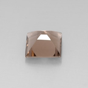 Quartz fumé marron naturelle carré, 4,05 ct, VVS-VS