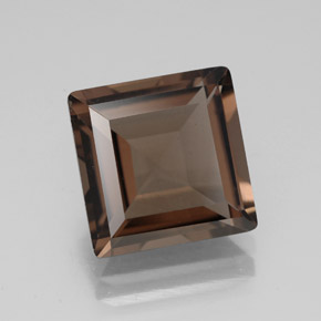 Quartz fumé marron naturelle carré, 4,50 ct, VVS-VS