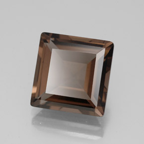 Quartz fumé marron naturelle carré, 4,50 ct, VVS-VS