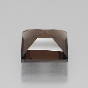 Quartz fumé marron naturelle carré, 4,50 ct, VVS-VS