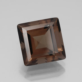 Quartz fumé marron naturelle carré, 4,53 ct, VVS-VS