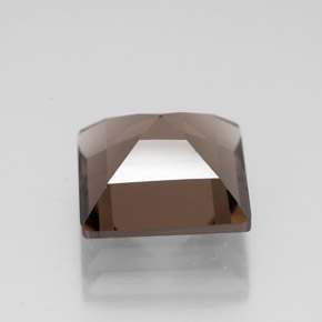 Quartz fumé marron naturelle carré, 4,30 ct, VVS-VS