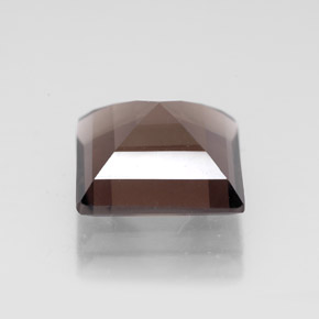 Quartz fumé marron naturelle carré, 4,15 ct, VVS