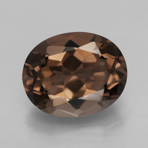 Quartz fumé marron naturelle coupe ovale, 2,41 ct, VVS