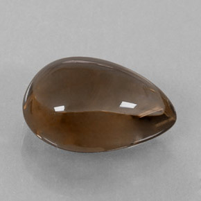 Quartz fumé marron naturelle en forme de poire, 4,03 ct, transparent