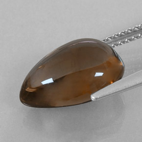 Quartz fumé marron naturelle en forme de poire, 4,03 ct, transparent