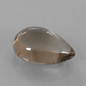 Quartz fumé marron naturelle en forme de poire, 3,17 ct, transparent