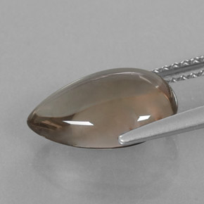 Quartz fumé marron naturelle en forme de poire, 3,17 ct, transparent