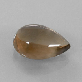 Quartz fumé marron naturelle en forme de poire, 3,04 ct, transparent