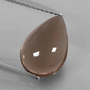 Quartz fumé marron naturelle en forme de poire, 2,99 ct, transparent