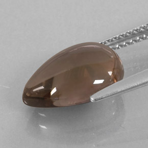 Quartz fumé marron naturelle en forme de poire, 2,99 ct, transparent