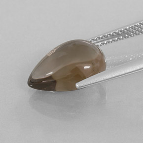 Quartz fumé marron naturelle transparent, 3,26 ct, transparent / translucide