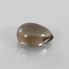 Quartz fumé marron naturelle en forme de poire, 2,34 ct, transparent
