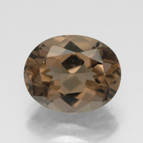 Quartz fumé marron naturelle coupe ovale, 2,57 ct, VVS-VS