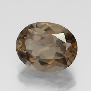 Quartz fumé marron naturelle coupe ovale, 2,57 ct, VVS-VS