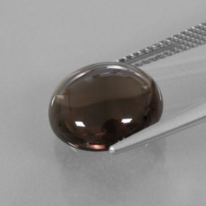 Quartz fumé marron naturelle transparent, 6,24 ct, transparent / translucide
