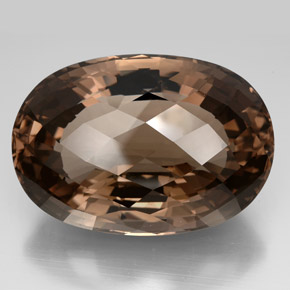 Quartz fumé marron naturelle coupe ovale, 194,90 ct, IF