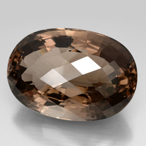 Quartz fumé marron naturelle coupe ovale, 194,90 ct, IF