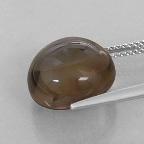 Quartz fumé marron naturelle transparent, 8,18 ct, transparent / translucide