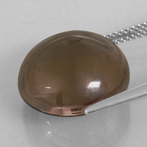 Quartz fumé marron naturelle transparent, 13,14 ct, transparent / translucide