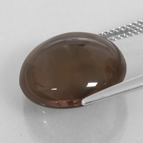 Quartz fumé marron naturelle transparent, 11,38 ct, transparent / translucide