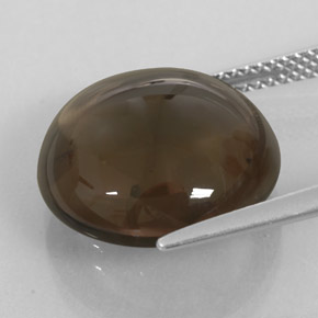 Quartz fumé marron naturelle transparent, 11,68 ct, transparent / translucide
