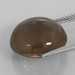 Quartz fumé marron naturelle transparent, 12,05 ct, transparent / translucide