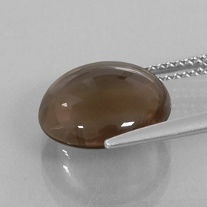 Quartz fumé marron naturelle transparent, 5,65 ct, transparent / translucide