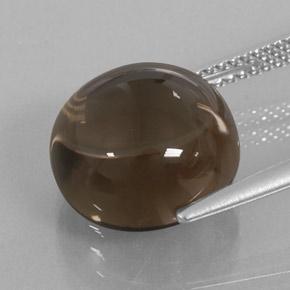 Quartz fumé marron naturelle transparent, 8,96 ct, transparent / translucide