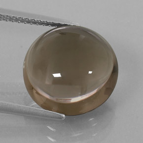 Quartz fumé marron naturelle transparent, 7,76 ct, transparent / translucide