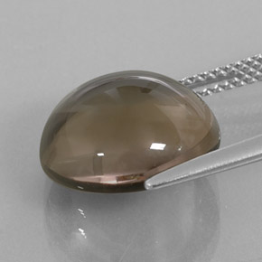 Quartz fumé marron naturelle transparent, 7,76 ct, transparent / translucide