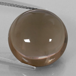 Quartz fumé marron naturelle transparent, 12,26 ct, transparent / translucide