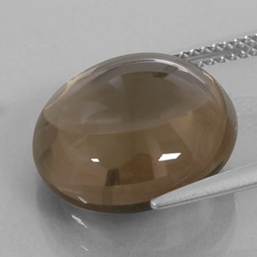 Quartz fumé marron naturelle transparent, 12,26 ct, transparent / translucide
