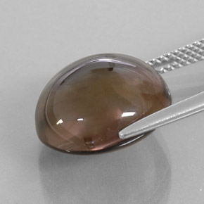 Quartz fumé marron naturelle transparent, 11,28 ct, transparent / translucide