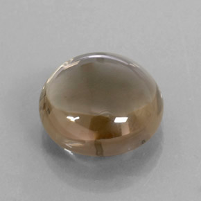 Quartz fumé marron naturelle coupe roude, 7,59 ct, transparent