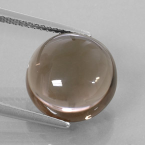 Quartz fumé marron naturelle transparent, 6,81 ct, transparent / translucide
